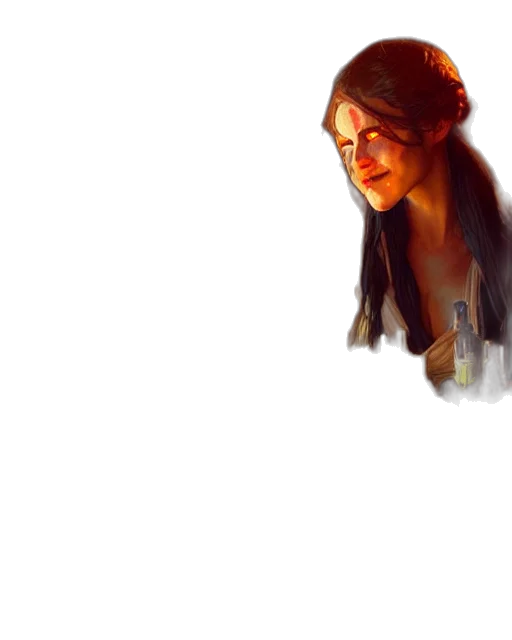 face, staff, creature, photorealistic transparent PNG cut-out