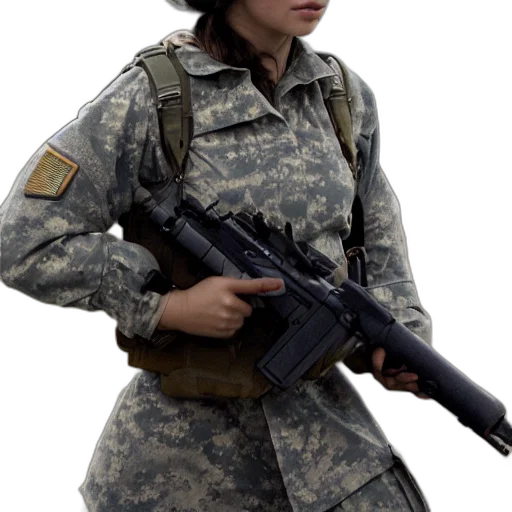 weapon, staff, jacket, face transparent PNG cut-out