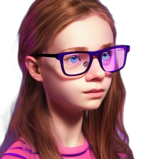 face, photorealistic, 3d render, cartoon transparent PNG cut-out