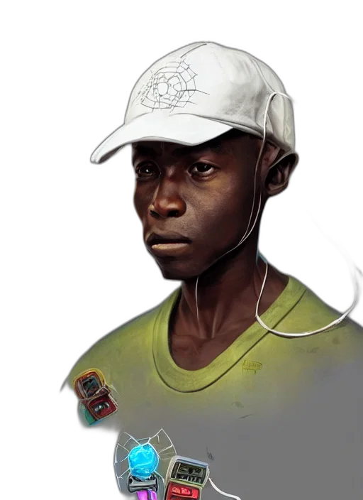face, staff, hat, concept art transparent PNG cut-out