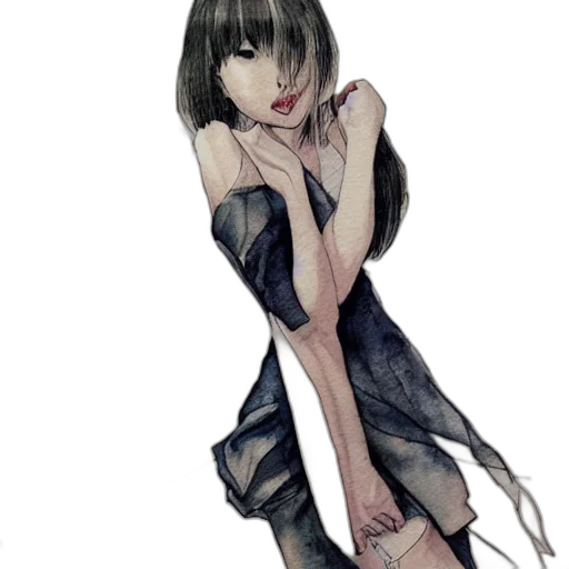 dress, creature, mask, staff transparent PNG cut-out