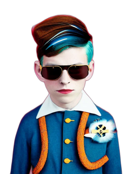 jacket, face, staff, hair transparent PNG cut-out