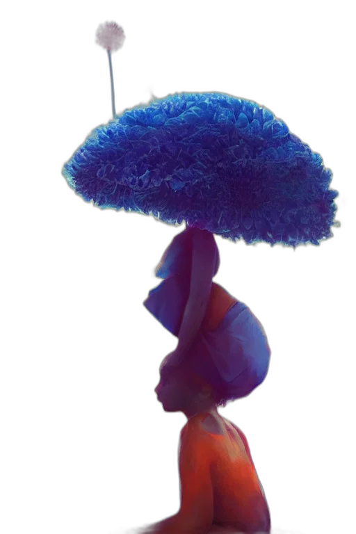 umbrella, hat, staff, hair transparent PNG cut-out