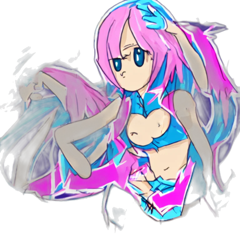 weapon, anime, pixel art, vaporwave transparent PNG cut-out