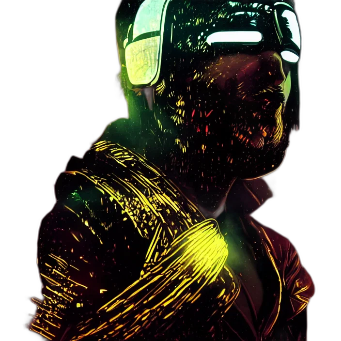 mask, jacket, robot, staff transparent PNG cut-out