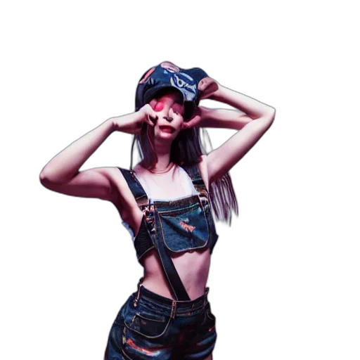 hat, jacket, mask, cyberpunk transparent PNG cut-out