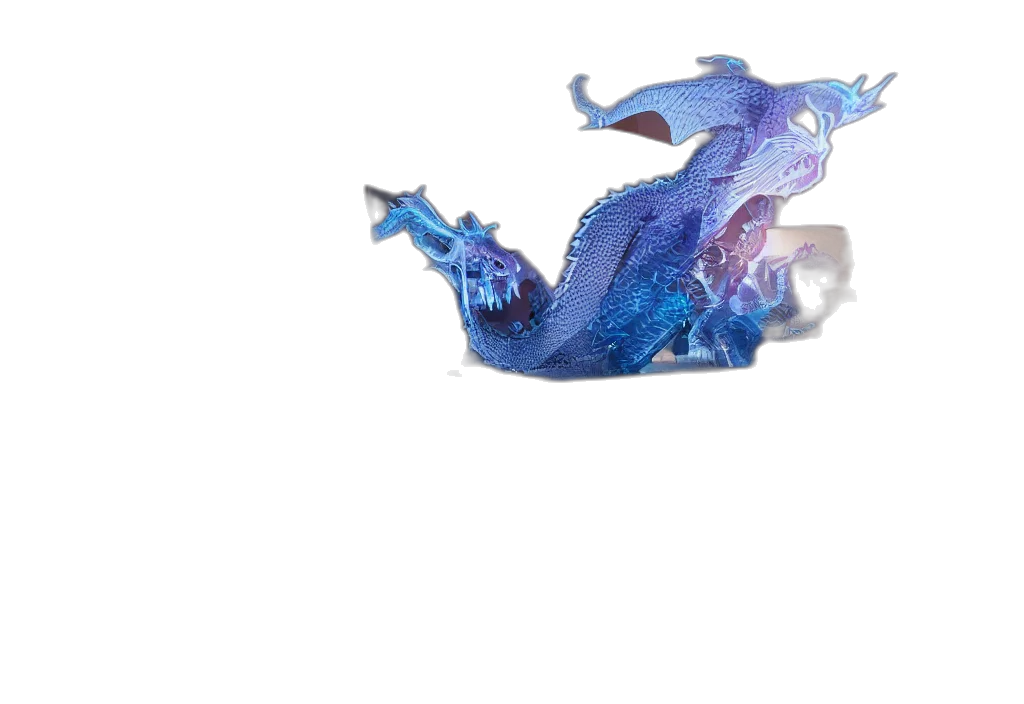 dragon, creature, staff, animal transparent PNG cut-out