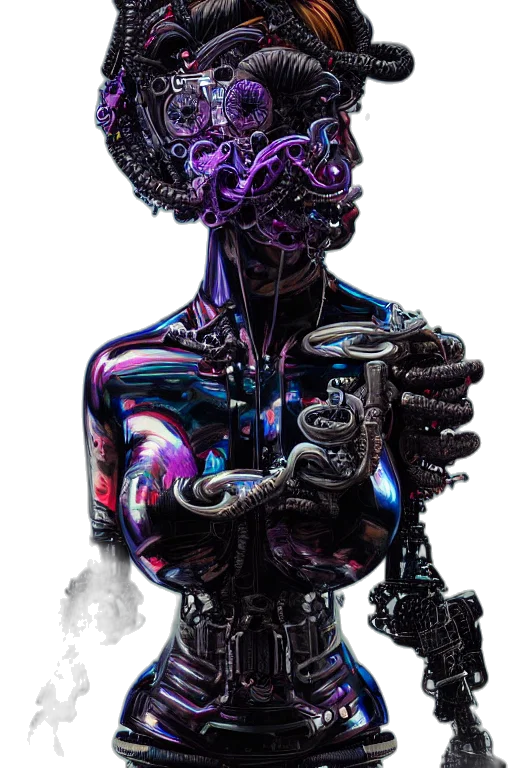 robot, face, mask, dress transparent PNG cut-out