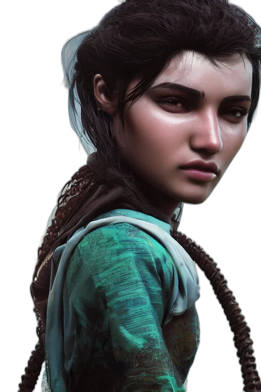 face, hair, concept art, fantasy art transparent PNG cut-out