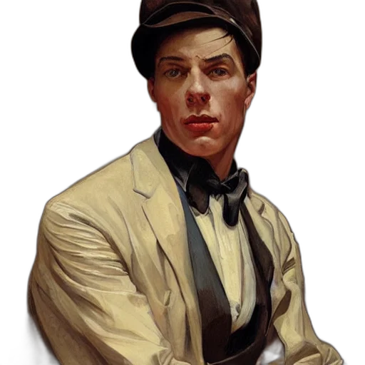 hat, face, staff, jacket transparent PNG cut-out