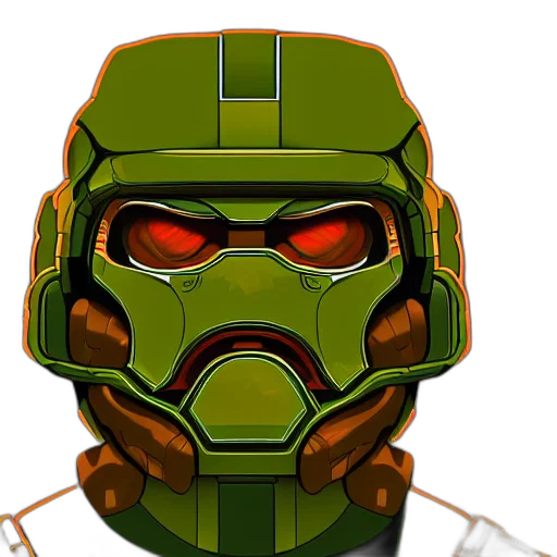 mask, concept art, 3d render, comic book art transparent PNG cut-out