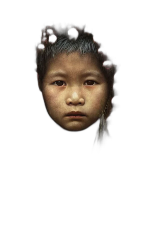face, mask, hair, creature transparent PNG cut-out