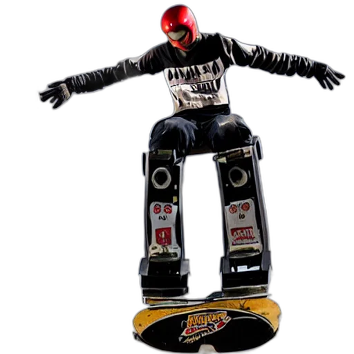 robot, 3d render, tony, hawk transparent PNG cut-out