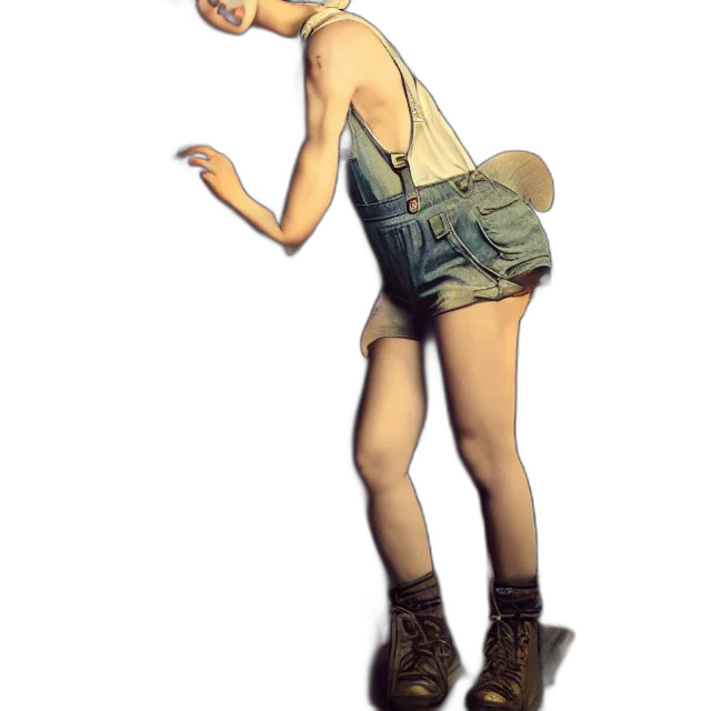 dress, staff, hat, jacket transparent PNG cut-out