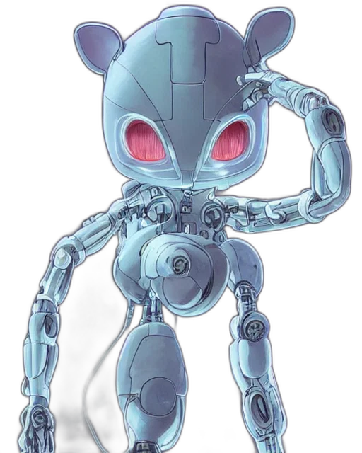 robot, creature, concept art, 3d render transparent PNG cut-out