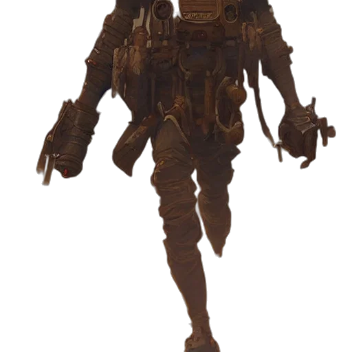 robot, creature, staff, mask transparent PNG cut-out