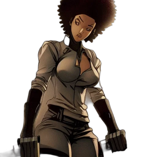 staff, jacket, weapon, comic book art transparent PNG cut-out