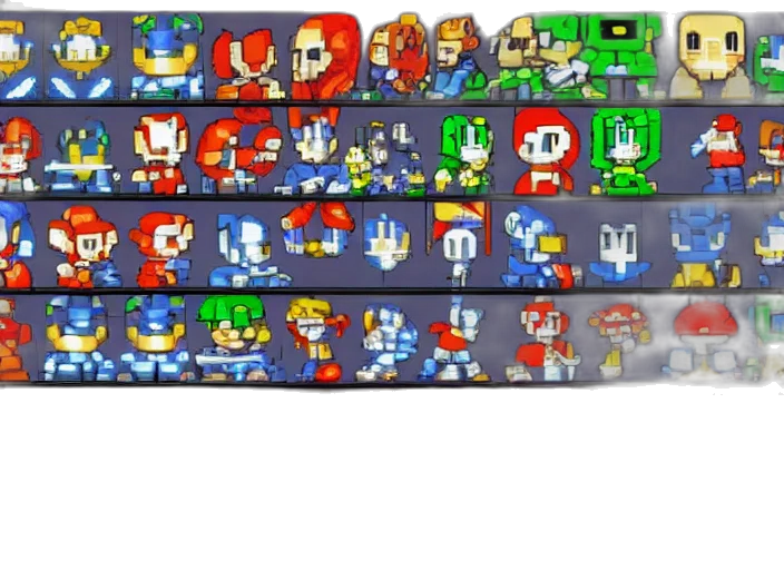 robot, weapon, pixel art, concept art transparent PNG cut-out