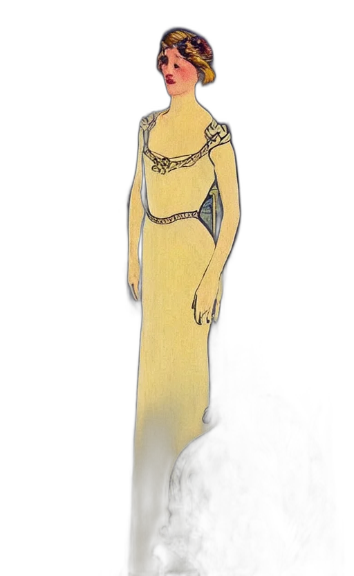 dress, jewelry, staff, crown transparent PNG cut-out