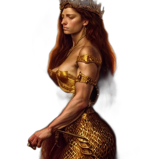 crown, dress, jewelry, fantasy art transparent PNG cut-out