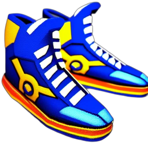 shoes, 3d render, photorealistic, concept art transparent PNG cut-out