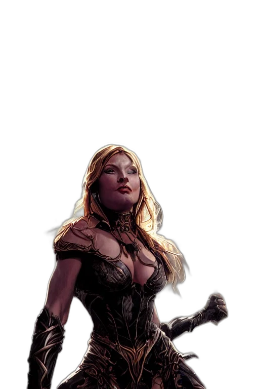 comic book art, concept art, fantasy art, dark transparent PNG cut-out