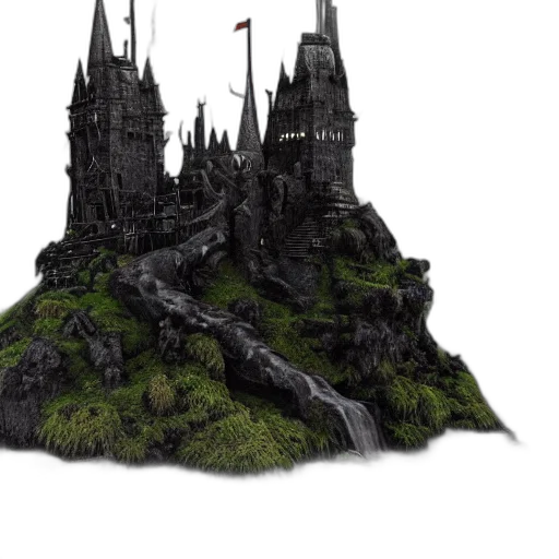 crown, building, concept art, 3d render transparent PNG cut-out