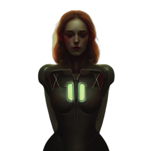 robot, dress, jacket, face transparent PNG cut-out
