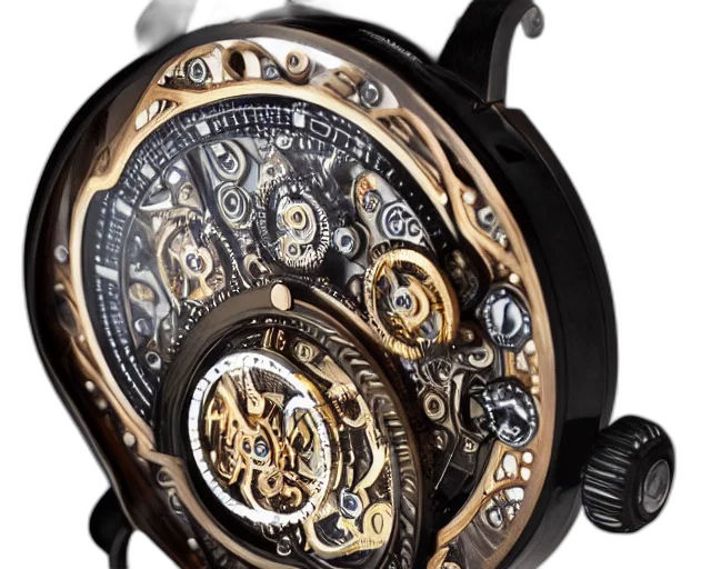 jewelry, photorealistic, steampunk, tourbillon transparent PNG cut-out