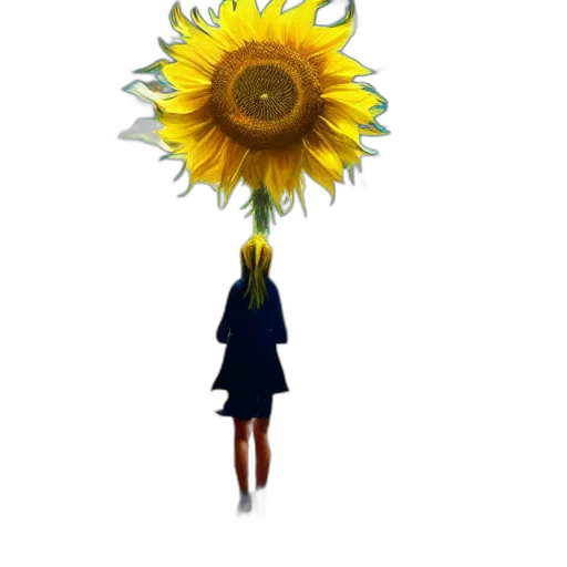 flower, dress, staff, umbrella transparent PNG cut-out
