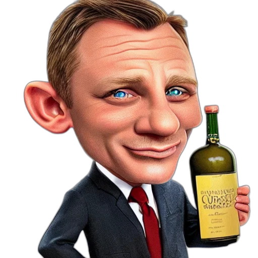 bottle, face, photorealistic, cartoon transparent PNG cut-out