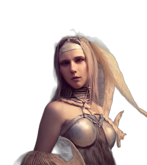 dress, face, sword, dragon transparent PNG cut-out