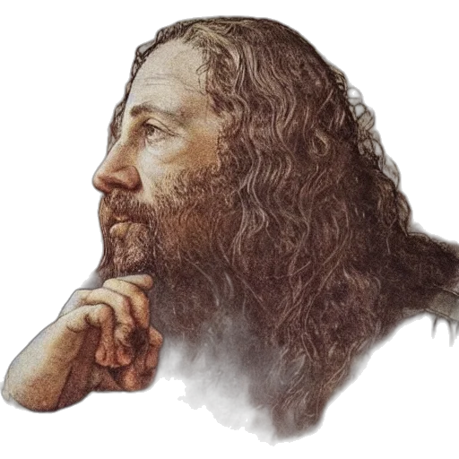face, hair, creature, staff transparent PNG cut-out