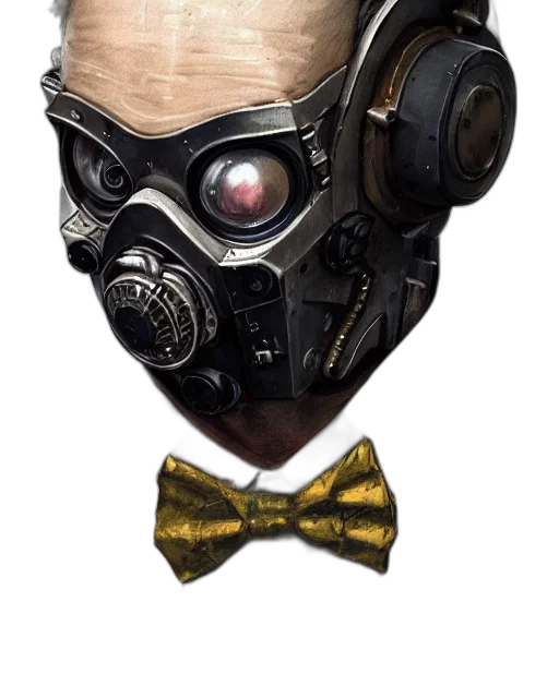mask, robot, face, jacket transparent PNG cut-out