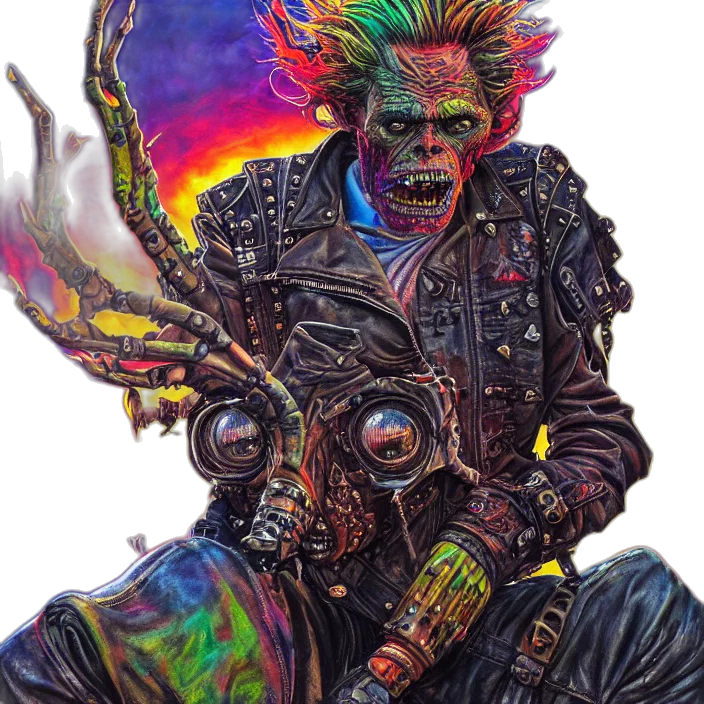 jacket, staff, creature, weapon transparent PNG cut-out