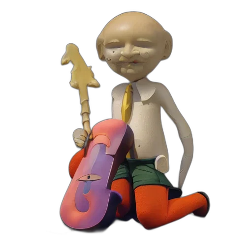 robot, staff, weapon, creature transparent PNG cut-out