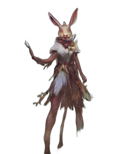 creature, staff, animal, dress transparent PNG cut-out