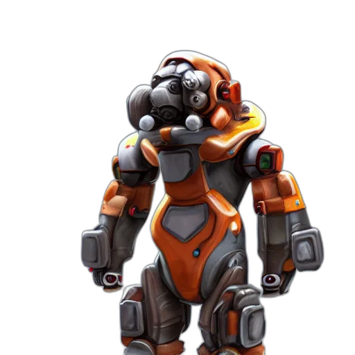 robot, weapon, jacket, concept art transparent PNG cut-out