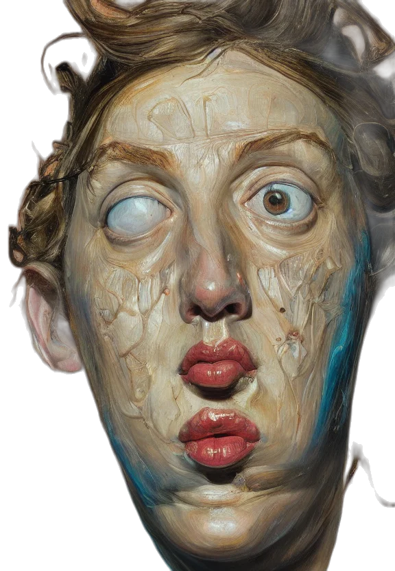 mask, face, creature, photorealistic transparent PNG cut-out