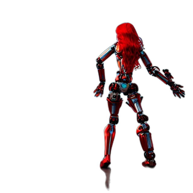 robot, weapon, creature, staff transparent PNG cut-out
