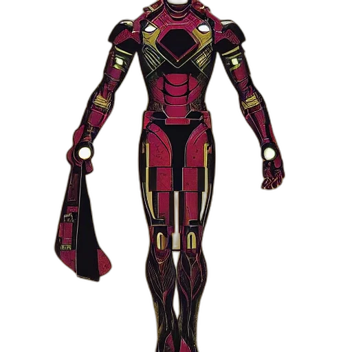 robot, concept art, comic book art, 3d render transparent PNG cut-out