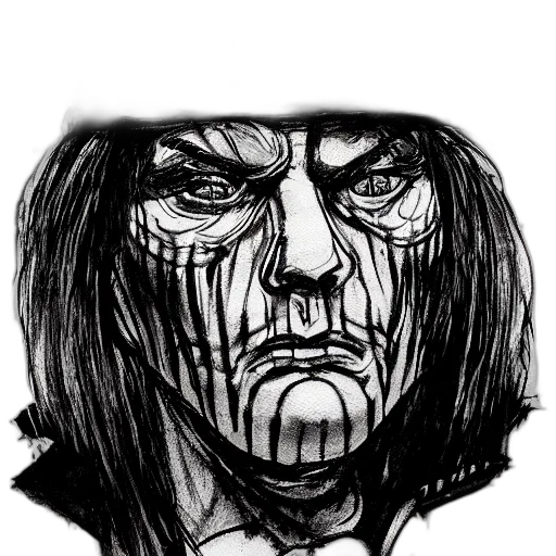 face, mask, comic book art, pencil sketch transparent PNG cut-out