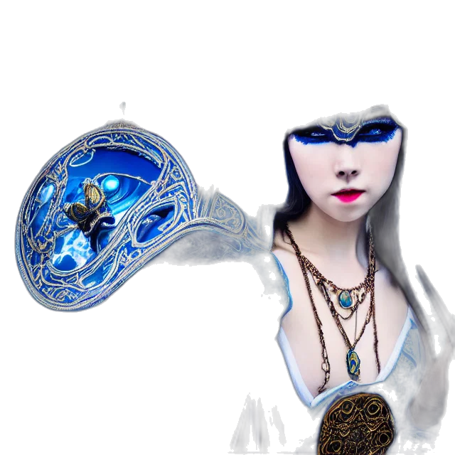 jewelry, mask, staff, fantasy art transparent PNG cut-out