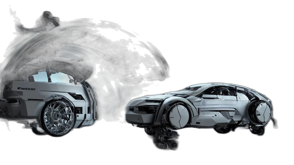 car, concept art, 3d render, photorealistic transparent PNG cut-out