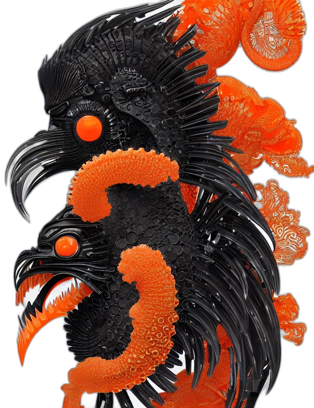 dragon, mask, jewelry, photorealistic transparent PNG cut-out