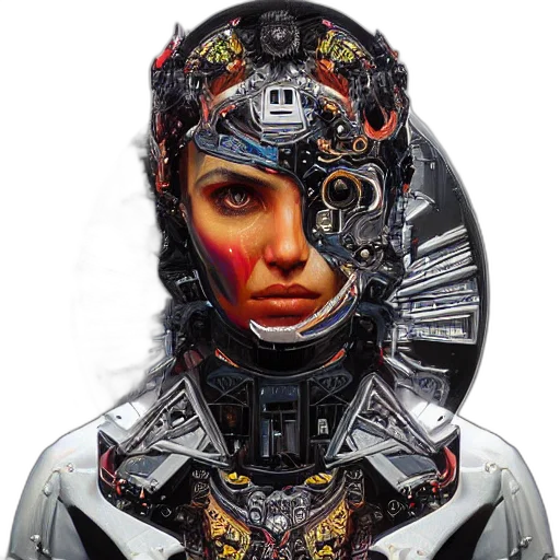 robot, face, mask, jacket transparent PNG cut-out