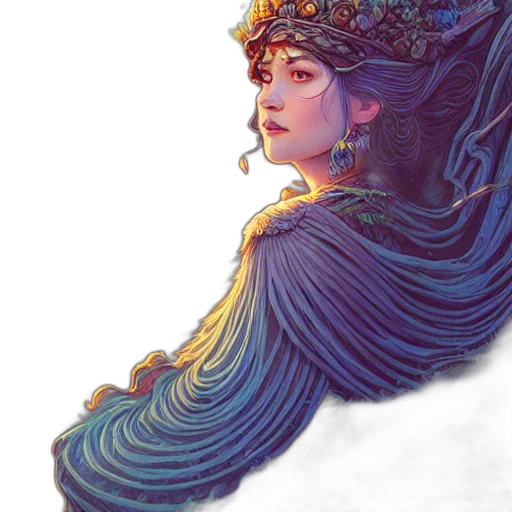 crown, dress, dragon, face transparent PNG cut-out