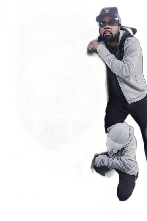 jacket, mask, staff, weapon transparent PNG cut-out