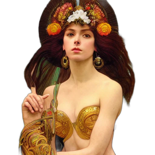 jewelry, crown, dress, staff transparent PNG cut-out