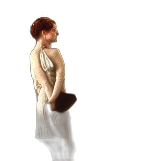 dress, staff, jewelry, 3d render transparent PNG cut-out